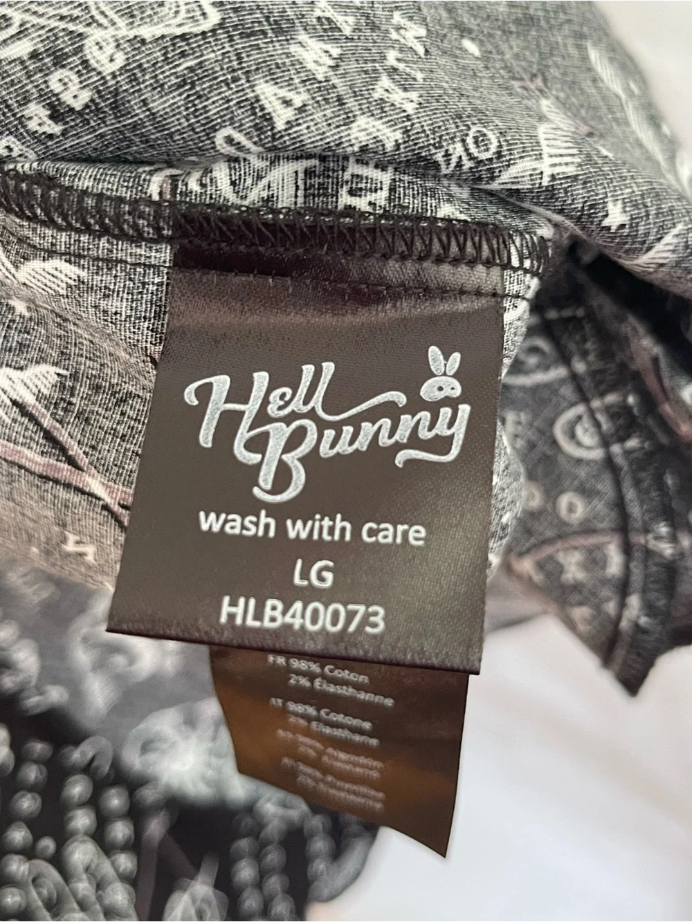 Hell Bunny Hello Goodbye Print Cotton Dress